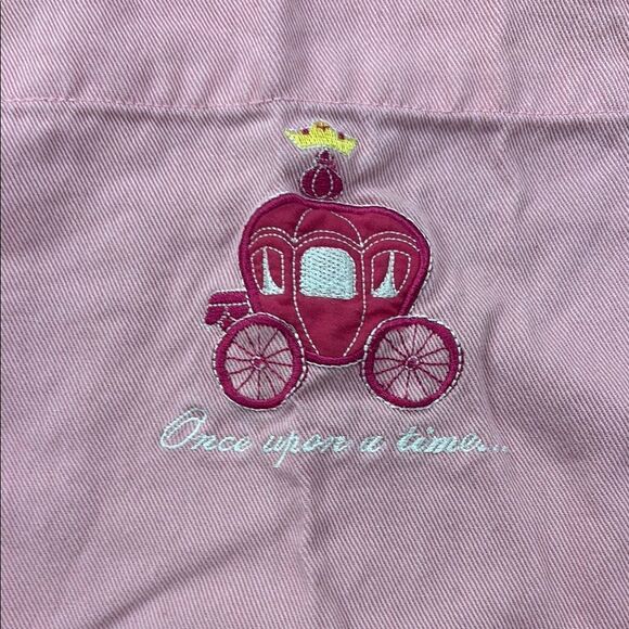 William Sonoma Fairytale Pink Apron with Princess Embroidered Carriage - Picture 2 of 12